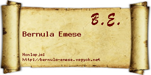 Bernula Emese névjegykártya